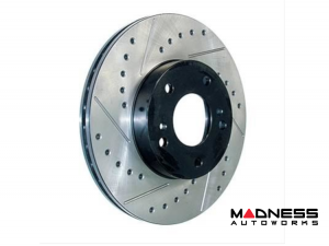 Honda Civic Brake Rotor (1) - Front Left - Stoptech - Cryo Slotted & Drilled - `06-`15